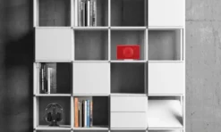 Stripe bokhylla vitlack – 4 sektion