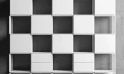 Stripe bokhylla vitlack – 5 sektion