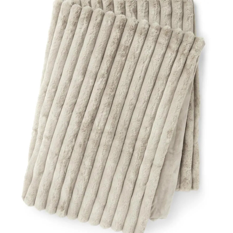 Stripy pläd taupe