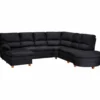 Valetta U-soffa – tyg vera 537 black