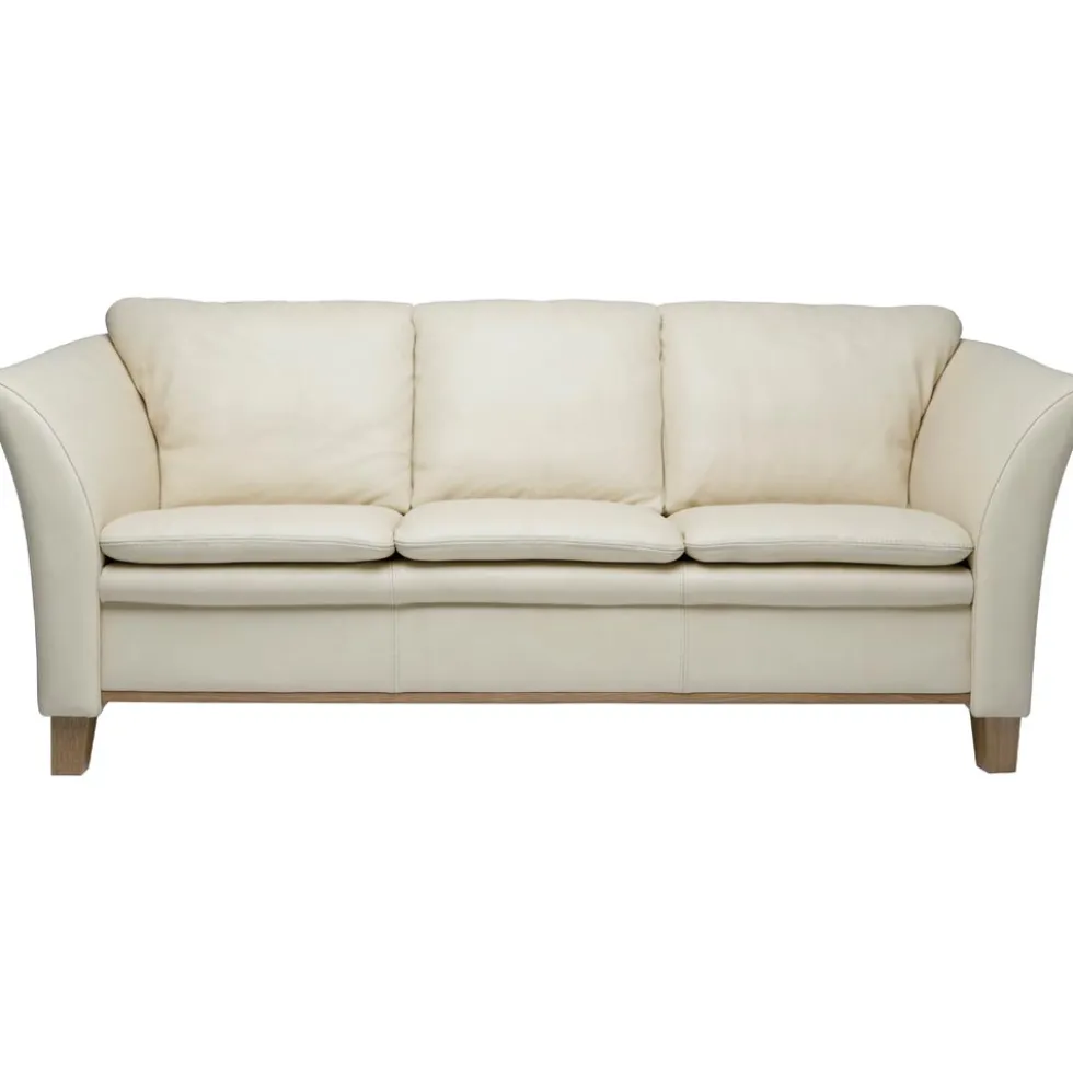 Wing soffa 3-sits – läder 5018sv vit