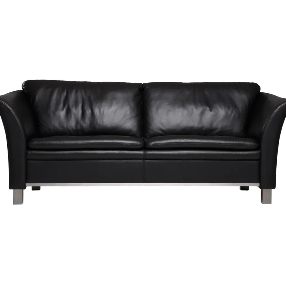 Wing soffa 3-sits Maxi – läder 5002sv svart